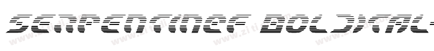 SerpentinEF BoldItal字体转换